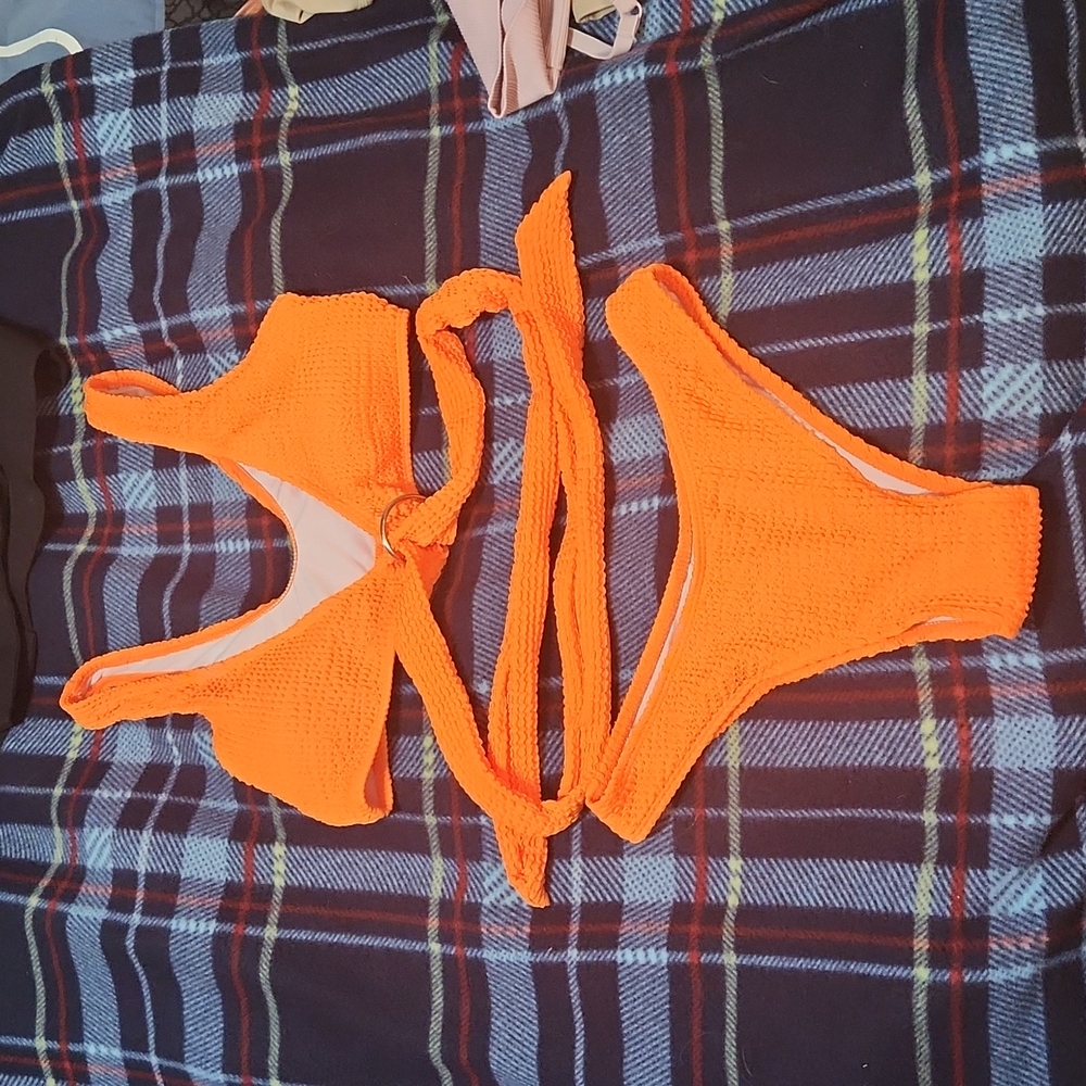 Orange small swimsuit, brand shein